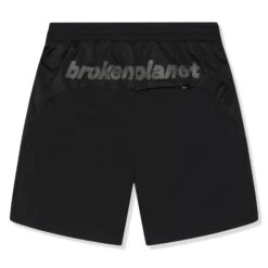 Broken Planet Black Swimming Shorts 8 Broken Planet Black Swimming Shorts -Creps Lockers broken planet black swimming shorts back