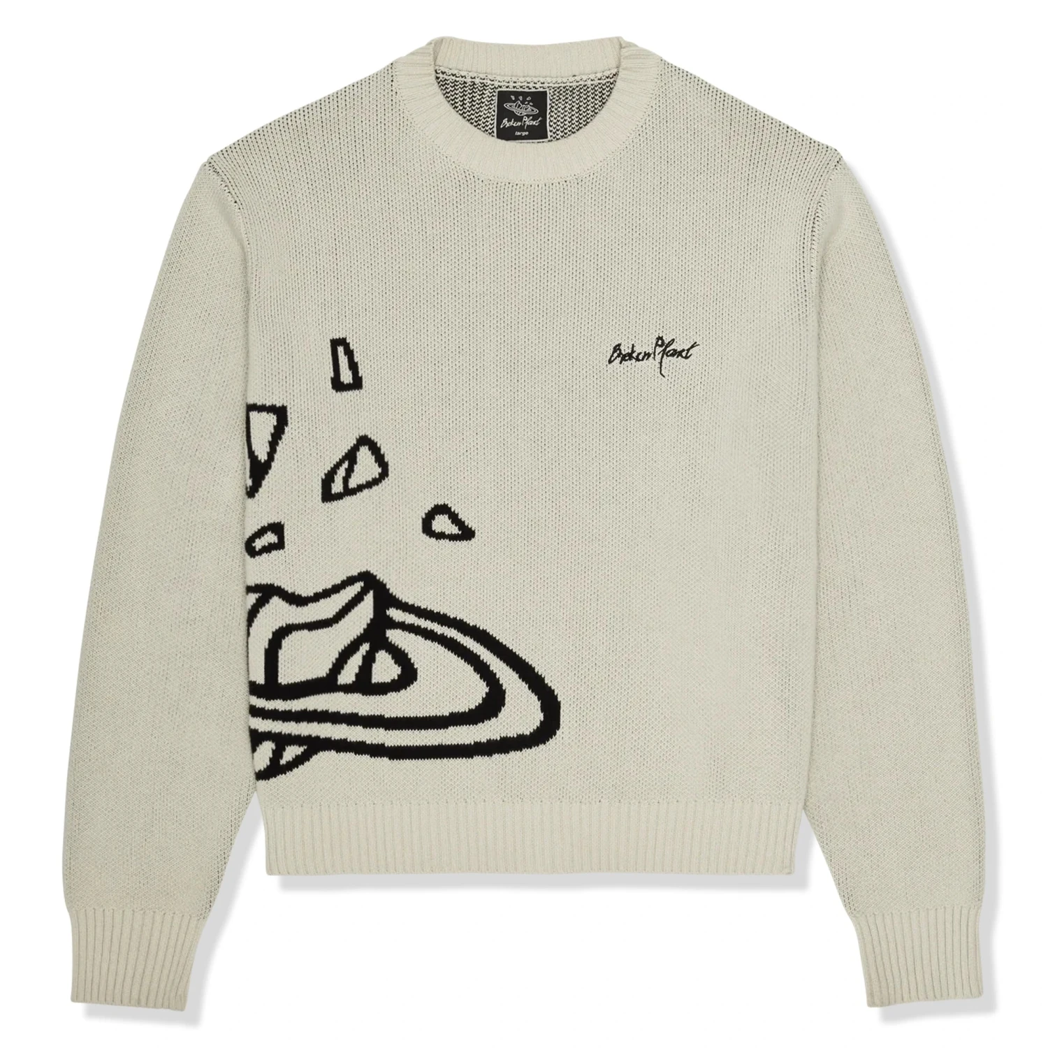 Broken Planet Bone White Planet Knit Sweatshirt 1 Broken Planet Bone White Planet Knit Sweatshirt