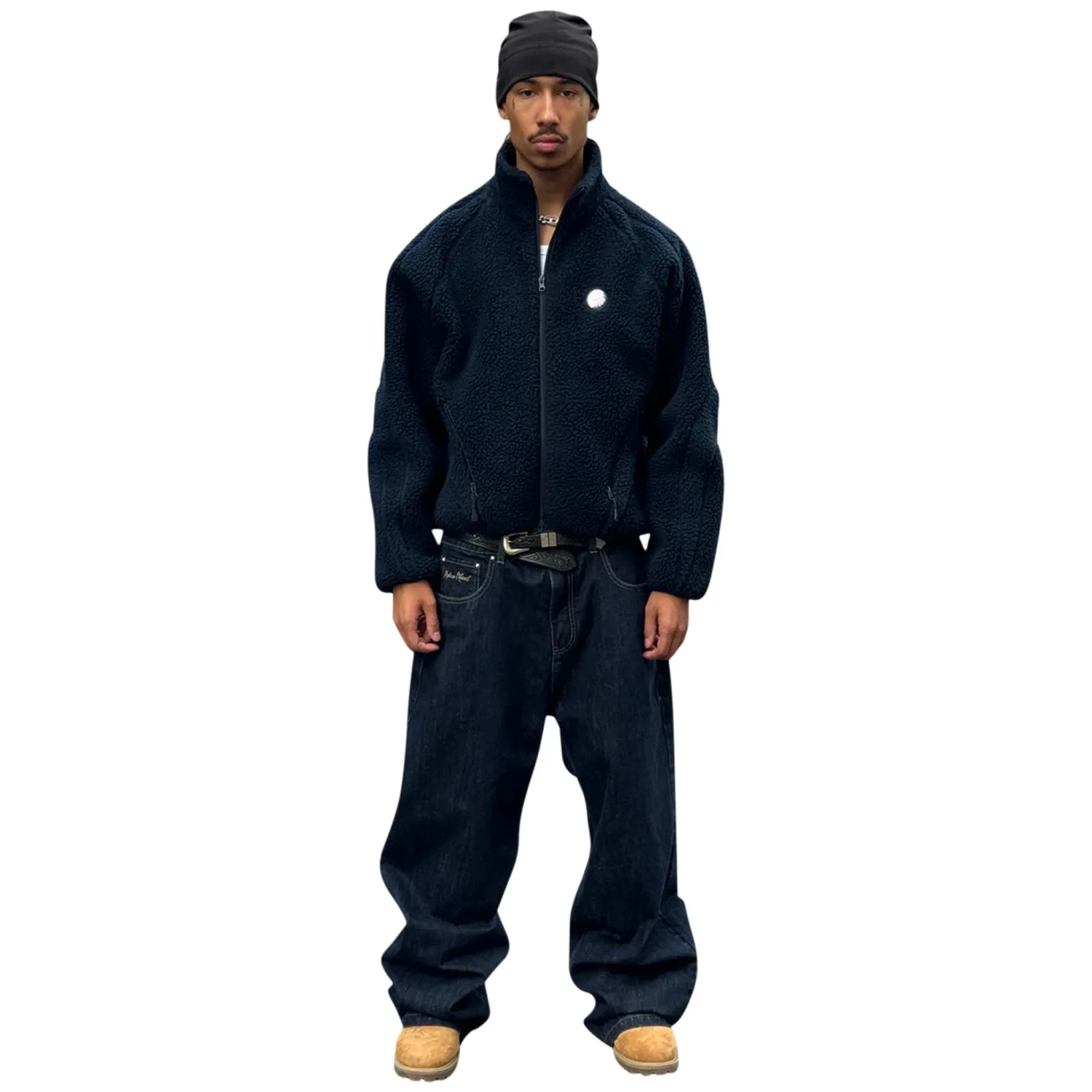 Broken Planet Dark Blue Polar Fleece 4 Broken Planet Dark Blue Polar Fleece - Image 4