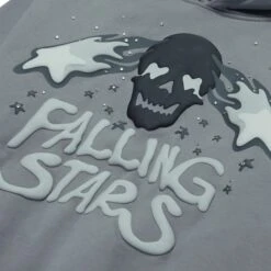 Broken Planet Falling Stars Dark Grey Hoodie 8 Broken Planet Falling Stars Dark Grey Hoodie -Creps Lockers broken planet falling stars dark gray hoodie detail