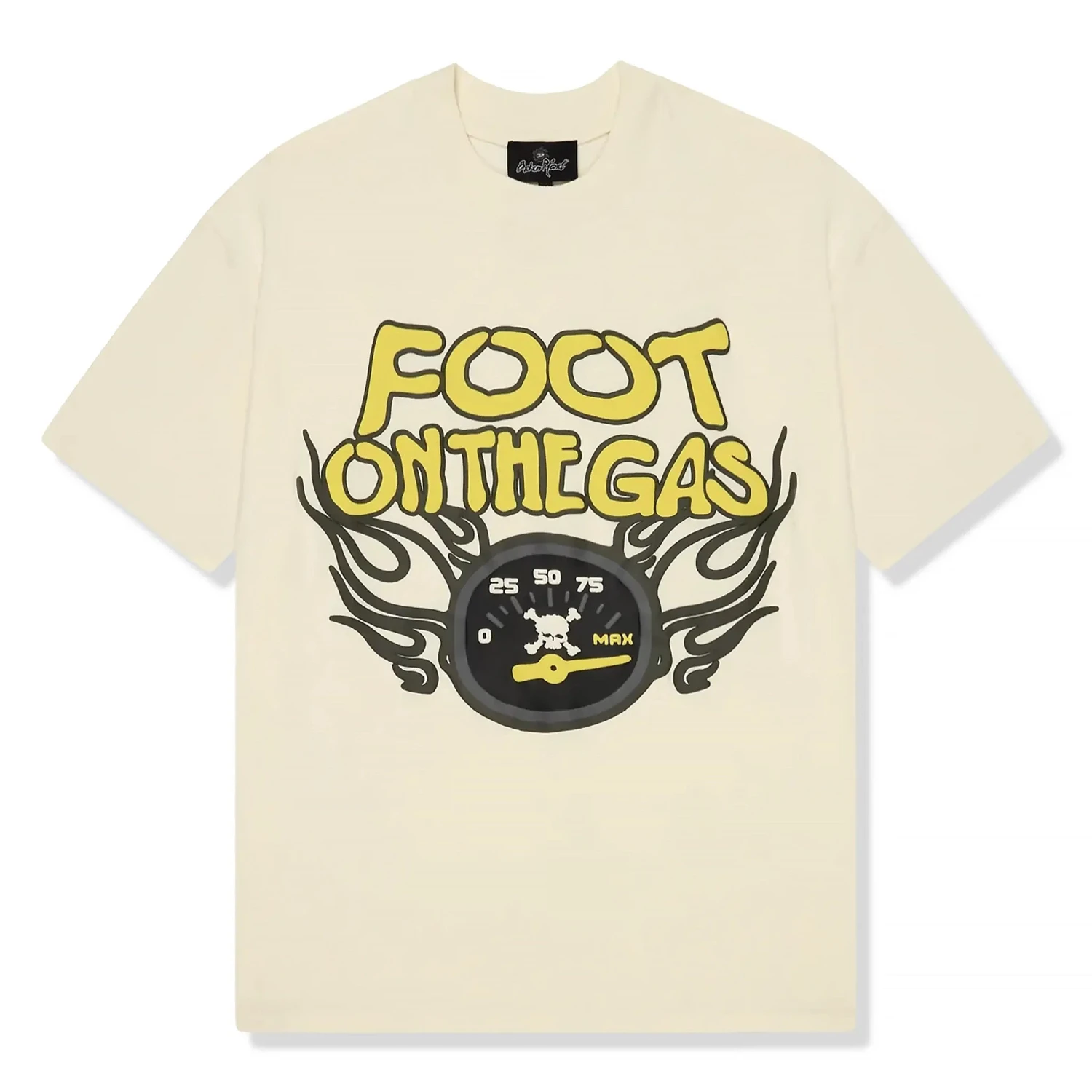 Broken Planet Foot On The Gas Vanilla White T Shirt 1 Broken Planet Foot On The Gas Vanilla White T Shirt