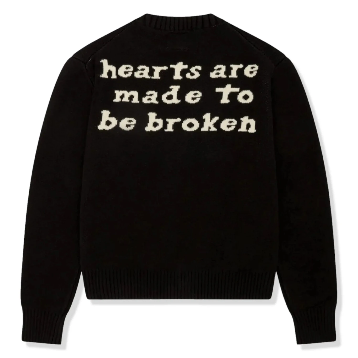 Broken Planet Hearts Are Made To Be Broken Midnight Black Knit Sweatshirt 2 Broken Planet Hearts Are Made To Be Broken Midnight Black Knit Sweatshirt - Image 2