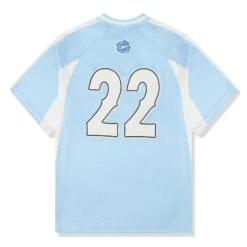 Broken Planet Light Blue Football Jersey -Creps Lockers broken planet light blue football jersey back