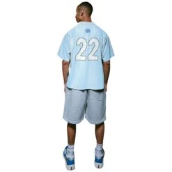Broken Planet Light Blue Football Jersey -Creps Lockers broken planet light blue football jersey model back 448ff813 96f1 4ca3 9328 fe0cc8df5b3d
