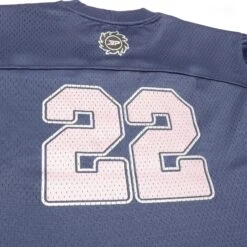 Broken Planet Mesh Outerspace Blue Jersey 8 Broken Planet Mesh Outerspace Blue Jersey -Creps Lockers broken planet mesh outerspace blue jersey back logo detail
