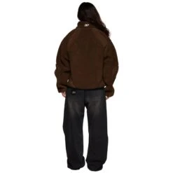 Broken Planet Mocha Polar Fleece -Creps Lockers broken planet mocha polar fleece bp pl fl m brown model full female back