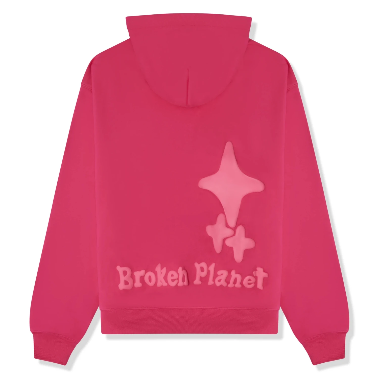 Broken Planet Monochrome Fuchsia Pink Hoodie 2 Broken Planet Monochrome Fuchsia Pink Hoodie - Image 2