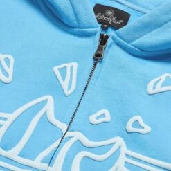 Broken Planet Outer Space Zip-Up Light Blue Hoodie -Creps Lockers broken planet outer space zip up light blue hoodie zip