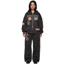 Broken Planet Performance Zip-Up Soot Black Hoodie 7 Broken Planet Performance Zip-Up Soot Black Hoodie -Creps Lockers broken planet performance soot black hoodie model front1