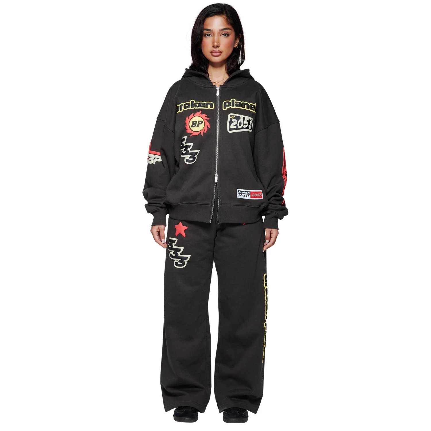 Broken Planet Performance Zip-Up Soot Black Hoodie 3 Broken Planet Performance Zip-Up Soot Black Hoodie - Image 3