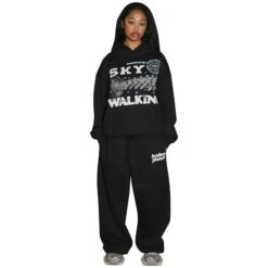 Broken Planet Sky Walking Midnight Black Hoodie 9 Broken Planet Sky Walking Midnight Black Hoodie -Creps Lockers broken planet sky walking midnight black hoodie model 1