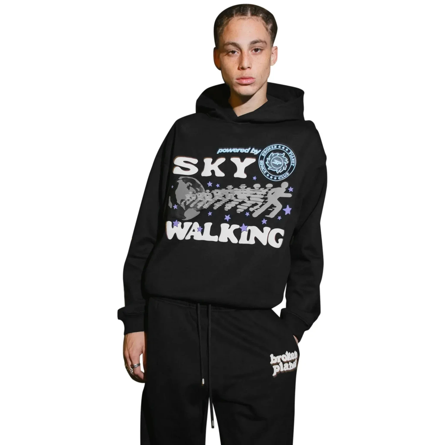 Broken Planet Sky Walking Midnight Black Hoodie 3 Broken Planet Sky Walking Midnight Black Hoodie - Image 3
