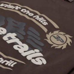 Broken Planet Space Trails Mocha Brown T Shirt -Creps Lockers broken planet space trails mocha brown t shirt detail