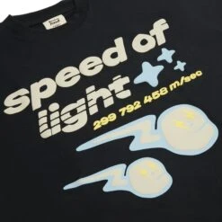 Broken Planet Speed Of Light Midnight Black T Shirt -Creps Lockers broken planet speed of light t shirt midnight black bp sol ts m black chest