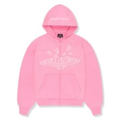 Broken Planet Sun Washed Pink Zip-Up Hoodie