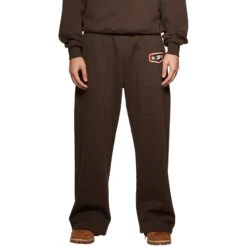 Broken Planet Wide Leg Out Of Service Mocha Brown Sweatpants -Creps Lockers broken planet wide leg out of service mocha brown sweatpants model front 2
