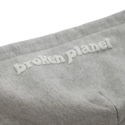 Broken Planet Outer Space Zip-Up Heather Grey Hoodie -Creps Lockers broken planet zip up heather grey hoodie hood detail