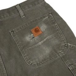 Carhartt Carpenter Green Shorts -Creps Lockers carhartt carpenter green shorts back pocket