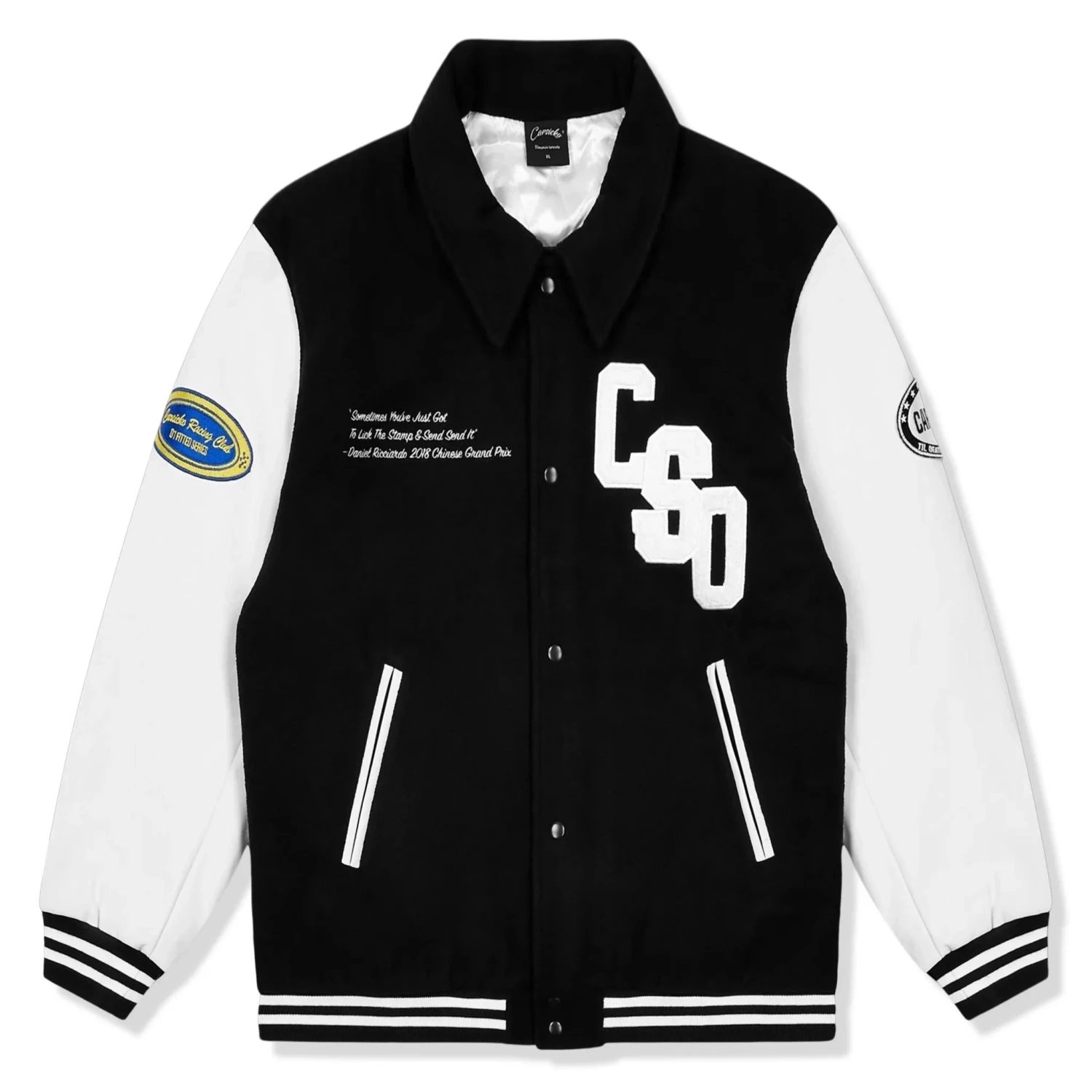 Carsicko Racing Club Black Varsity Jacket 1 Carsicko Racing Club Black Varsity Jacket
