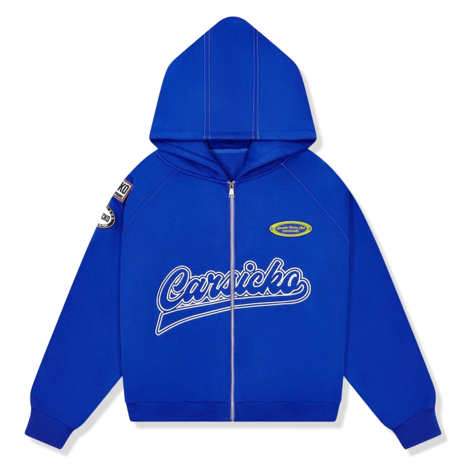 Carsicko Racing Club Zip-Up Blue Hoodie 1 Carsicko Racing Club Zip-Up Blue Hoodie