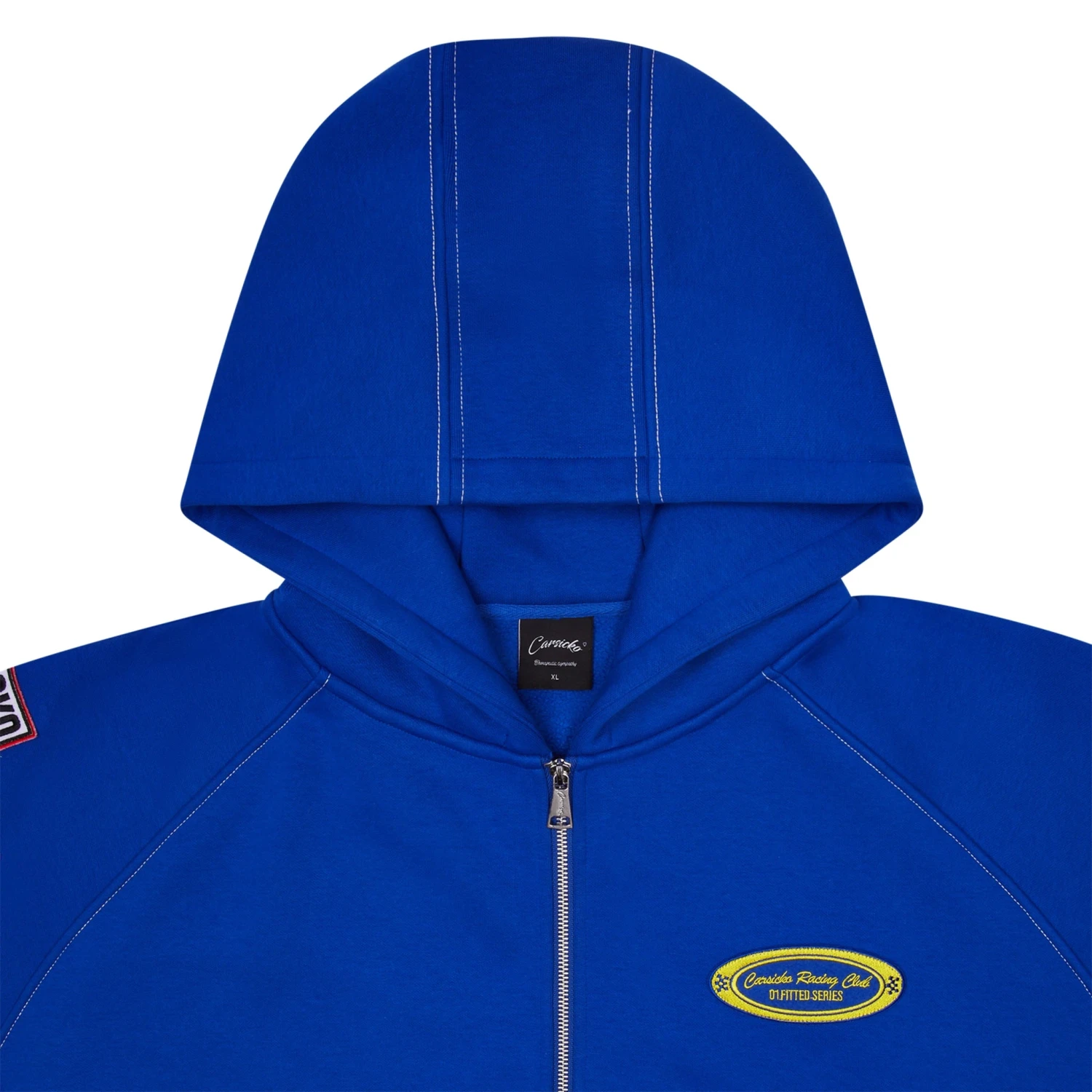 Carsicko Racing Club Zip-Up Blue Hoodie 4 Carsicko Racing Club Zip-Up Blue Hoodie - Image 4