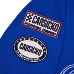 Carsicko Racing Club Zip-Up Blue Hoodie 6 Carsicko Racing Club Zip-Up Blue Hoodie -Creps Lockers carsicko racing club zip up blue hoodie sleeve badge