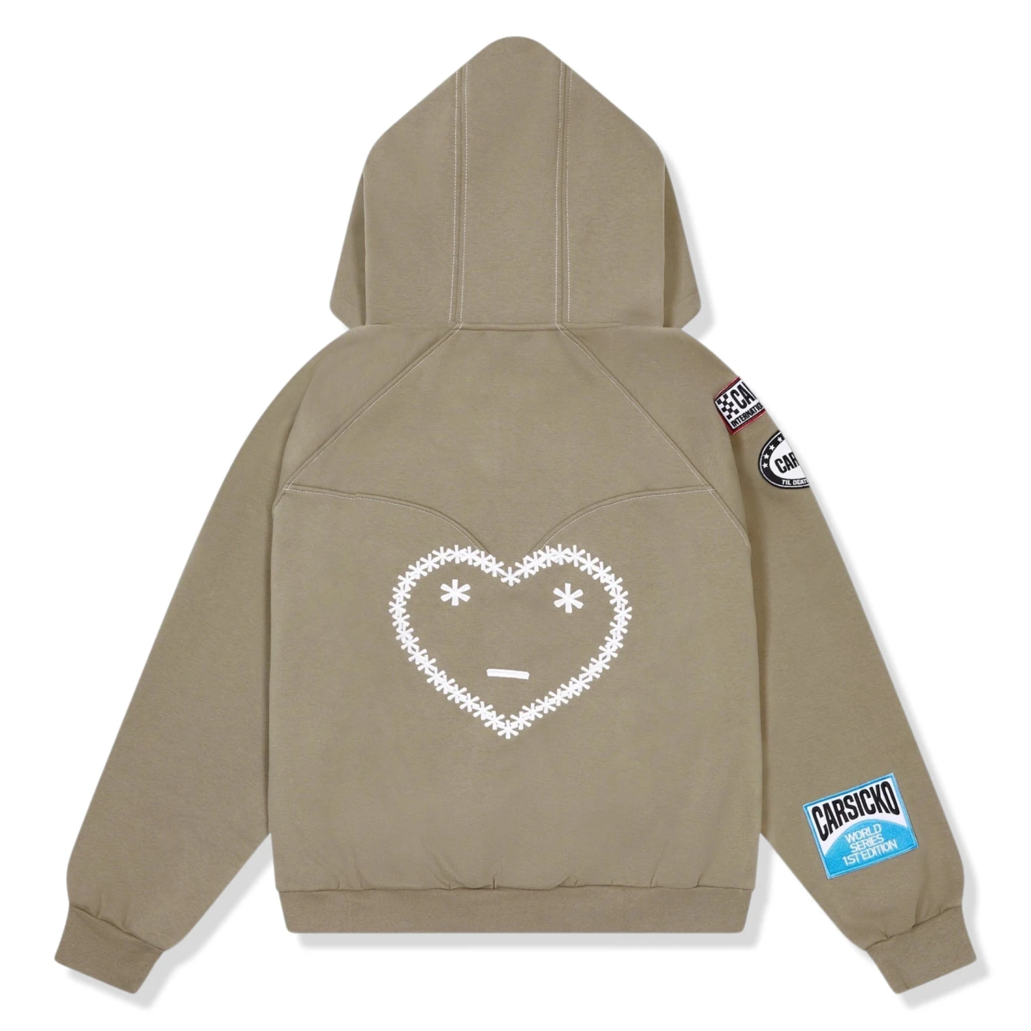 Carsicko Racing Club Zip-Up Cream Hoodie 2 Carsicko Racing Club Zip-Up Cream Hoodie - Image 2