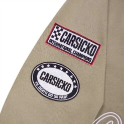 Carsicko Racing Club Zip-Up Cream Hoodie 6 Carsicko Racing Club Zip-Up Cream Hoodie -Creps Lockers carsicko racing club zip up cream hoodie sleeve