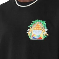 Casablanca Casa Triomphe Black T Shirt -Creps Lockers casablanca casa triomphe black t shirt mps25 jts 001 11 model chest