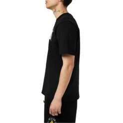 Casablanca L'Arche Tennis Club Graphic Black T Shirt 9 Casablanca L'Arche Tennis Club Graphic Black T Shirt -Creps Lockers casablanca l arche tennis club graphic black t shirt model side