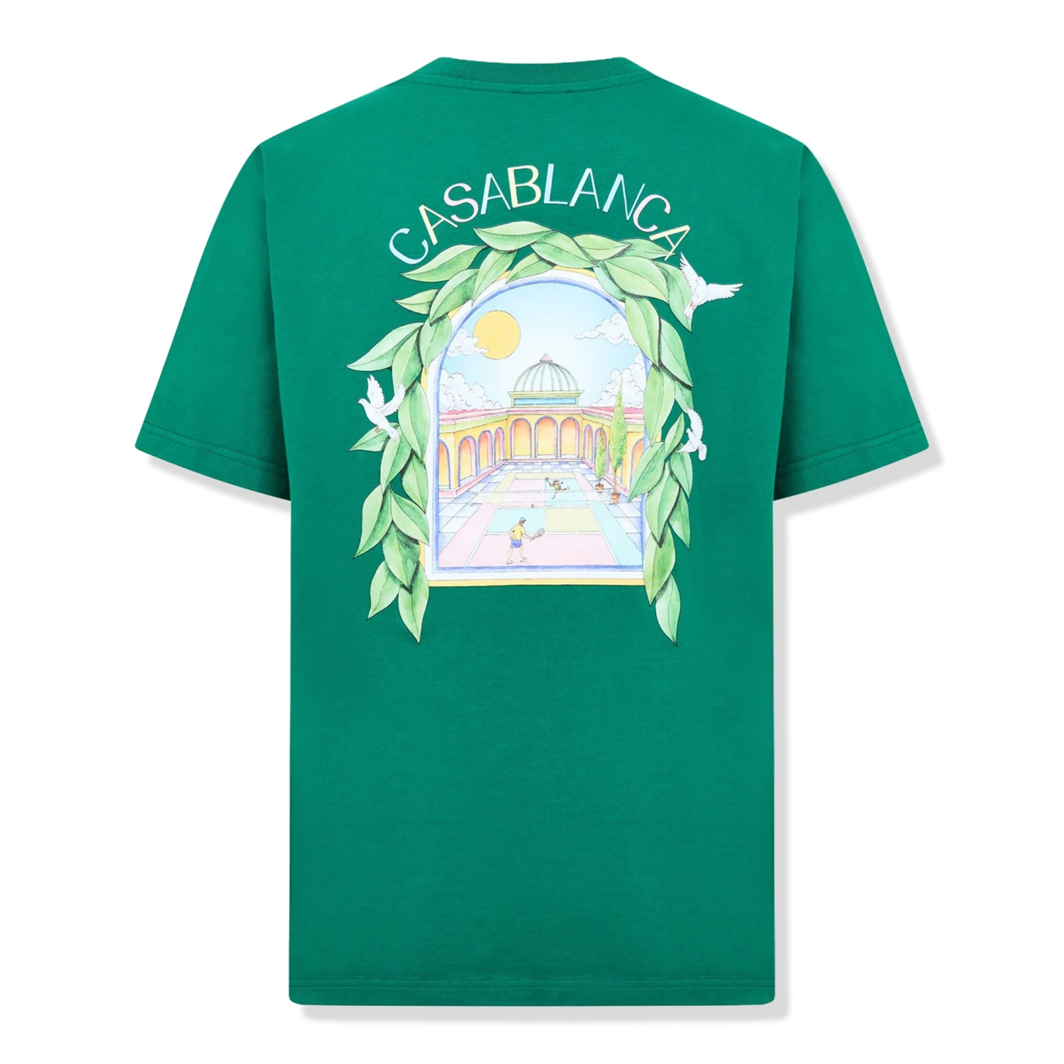 Casablanca L'Arche Tennis Club Graphic Racing Green T Shirt 2 Casablanca L'Arche Tennis Club Graphic Racing Green T Shirt - Image 2