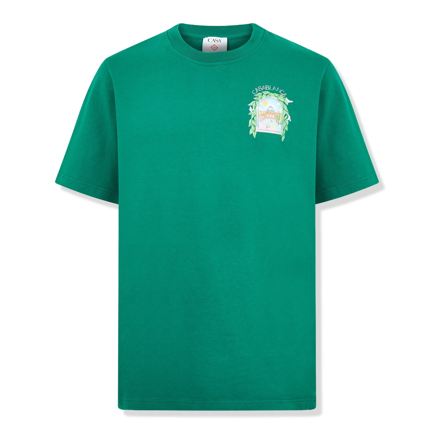 Casablanca L'Arche Tennis Club Graphic Racing Green T Shirt 1 Casablanca L'Arche Tennis Club Graphic Racing Green T Shirt