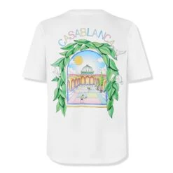 Casablanca L'Arche Tennis Club Graphic White T Shirt -Creps Lockers casablanca l arche tennis club graphic white t shirt mpf25 jts 001 15 back