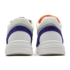 Chanel CC Logo Suede Nylon Purple Blue Sneaker - Preloved -Creps Lockers chanel cc logo suede nylon navy turquoise sneaker preloved back