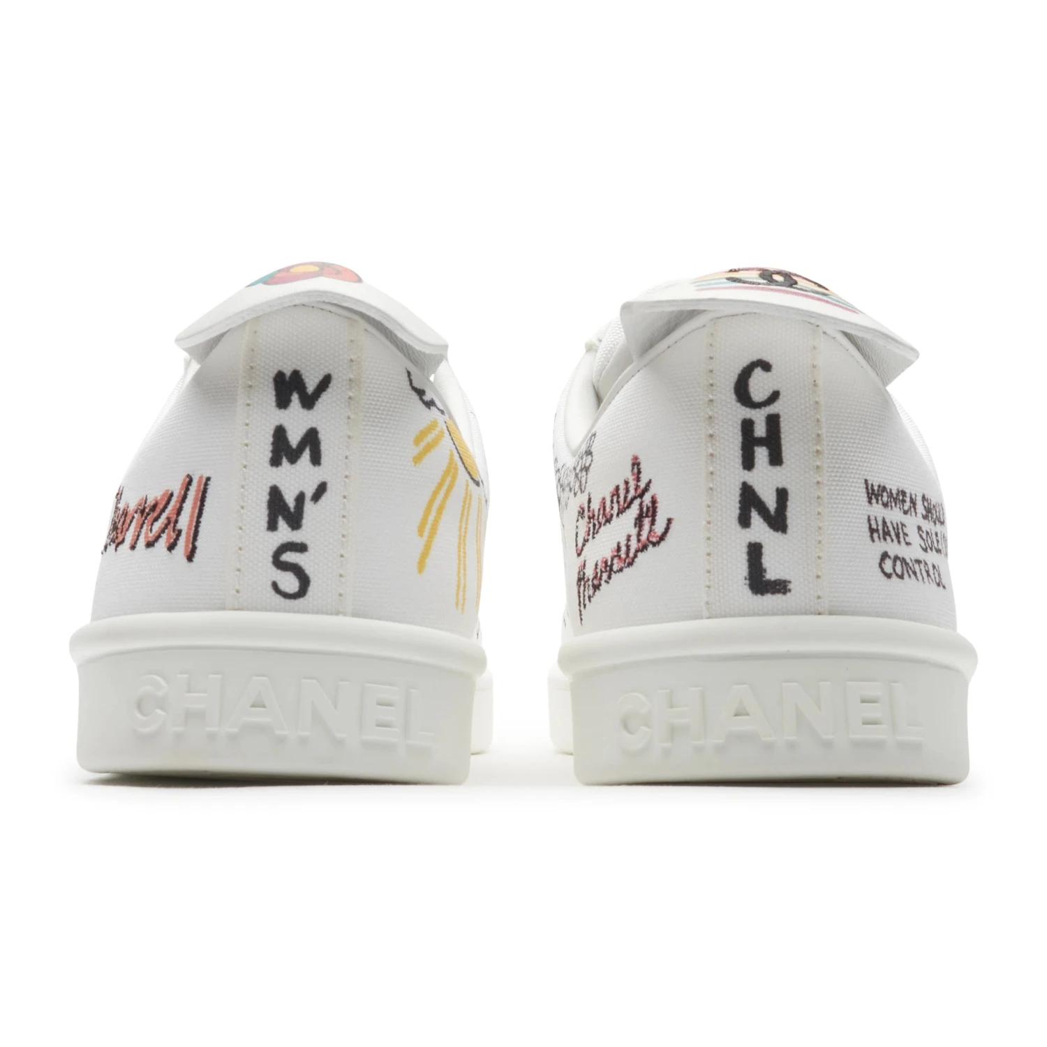 Chanel X Pharrell White Canvas Sneaker 4 Chanel X Pharrell White Canvas Sneaker - Image 4
