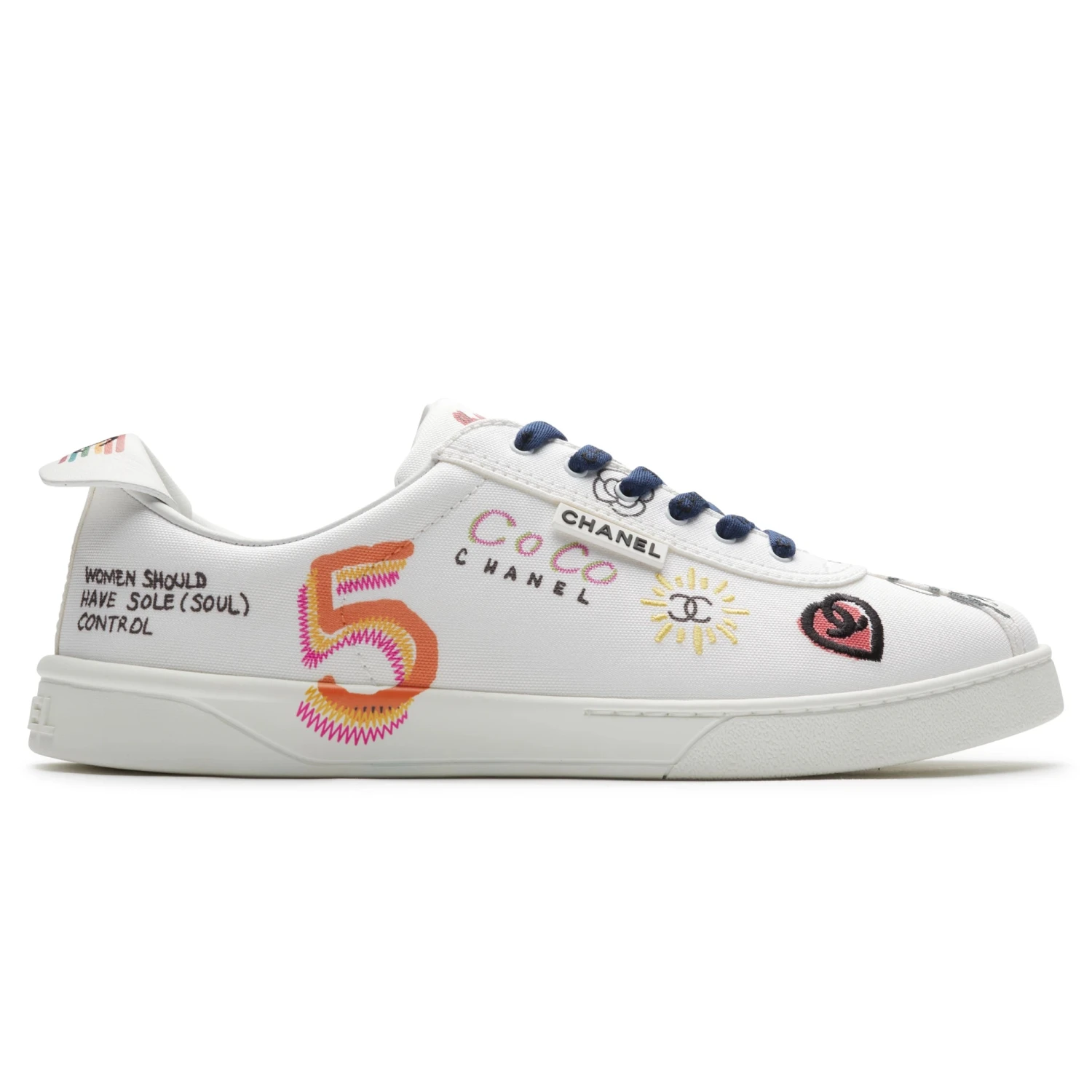 Chanel X Pharrell White Canvas Sneaker 1 Chanel X Pharrell White Canvas Sneaker