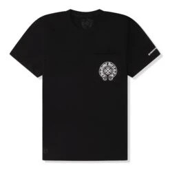 Chrome Hearts Horse Shoe Pocket Logo Black T Shirt
