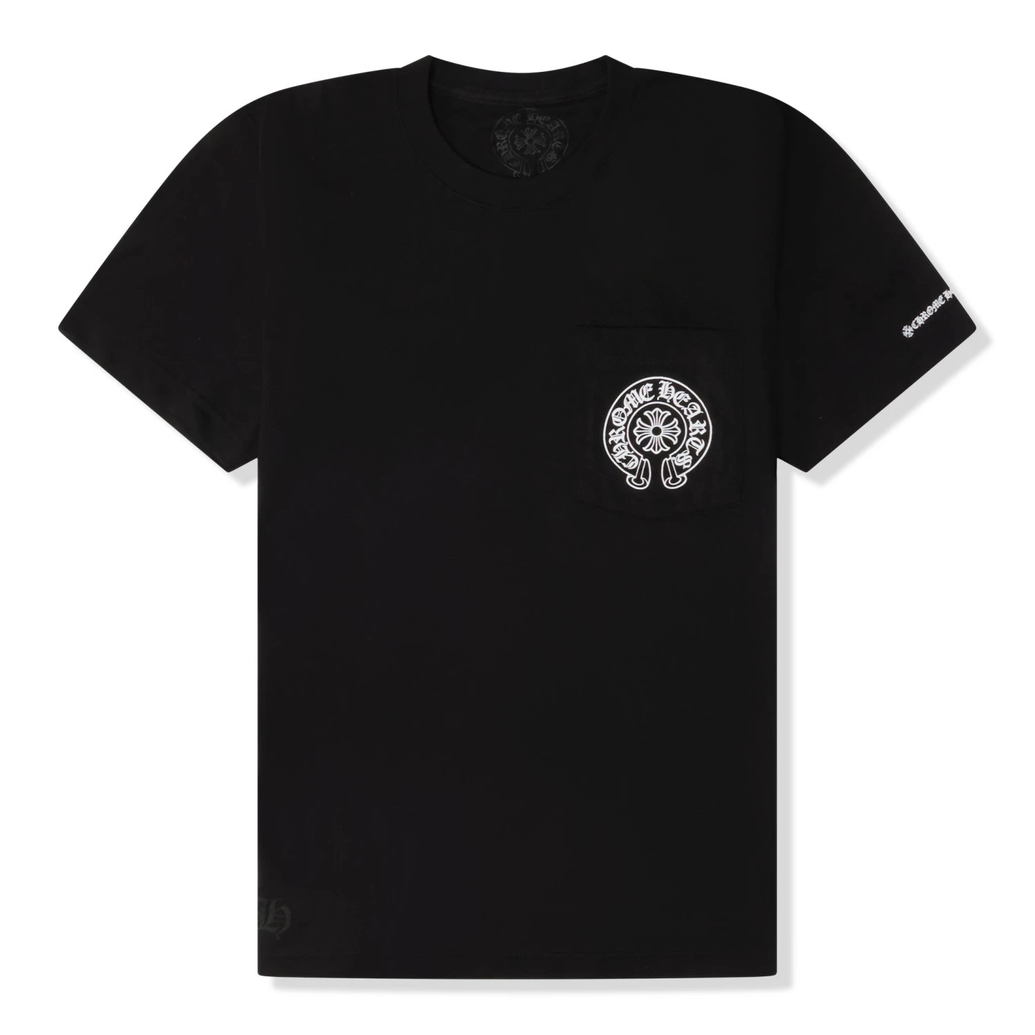 Chrome Hearts Horse Shoe Pocket Logo Black T Shirt 1 Chrome Hearts Horse Shoe Pocket Logo Black T Shirt