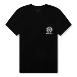 Chrome Hearts Manchester Exclusive Horse Shoe Pocket Logo Black T Shirt
