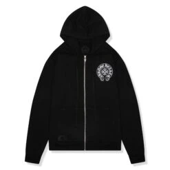 Chrome Hearts Manchester Exclusive Horse Shoe Zip-Up Black Hoodie