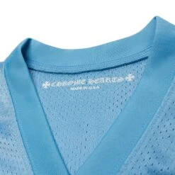 Chrome Hearts Stadium Mesh Short Sleeve Blue Jersey -Creps Lockers chrome hearts mesh short sleeve blue jersey neck