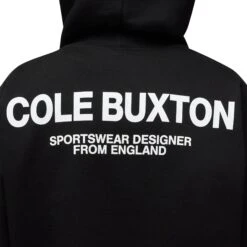 Cole Buxton CB Sportswear Black Hoodie -Creps Lockers cole buxton cb sportswear black hoodie ss23spho001 000 back logo