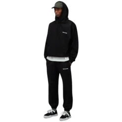 Cole Buxton CB Sportswear Black Hoodie -Creps Lockers cole buxton cb sportswear black hoodie ss23spho001 000 model