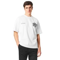 Cole Buxton Collegiate White T Shirt 8 Cole Buxton Collegiate White T Shirt -Creps Lockers cole buxton collegiate white t model front 1