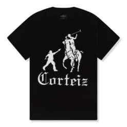 Corteiz Jack Boys Black White T Shirt
