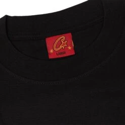 Corteiz No Time 4 Luv Black T Shirt -Creps Lockers corteiz rtw no time 4 luv black t shirts 07892 1ss2504cnt4lt blac detailed