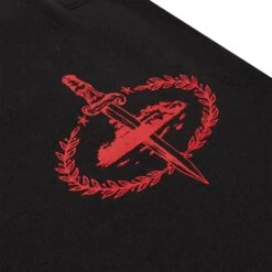 Corteiz X Slaughter Gang 21 Savage Black Sweatpants -Creps Lockers corteiz x slaughter gang 21 savage black sweatpants logo2