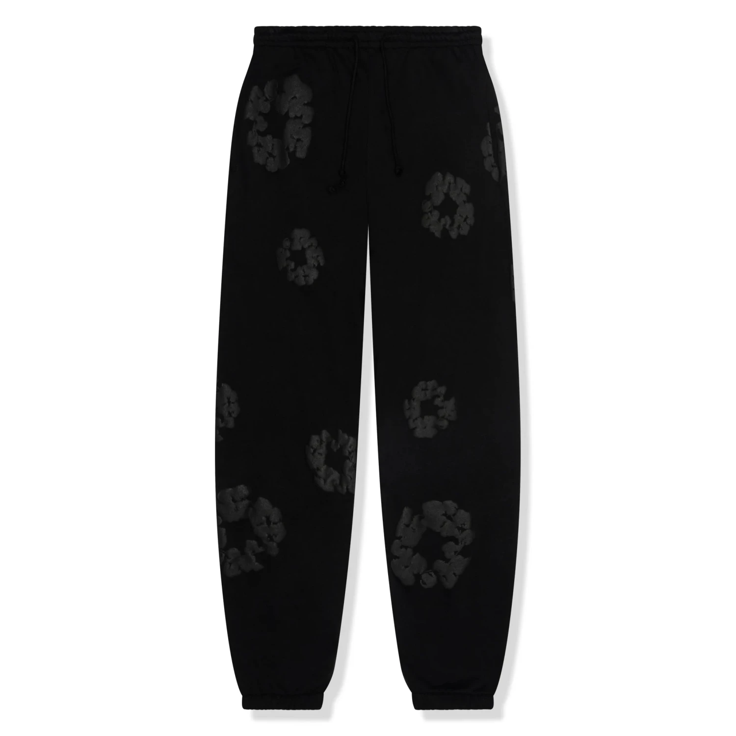 Denim Tears Cotton Wreath Black Monochrome Sweatpants 1 Denim Tears Cotton Wreath Black Monochrome Sweatpants
