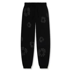 Preloved - Denim Tears Cotton Wreath Black Monochrome Sweatpants