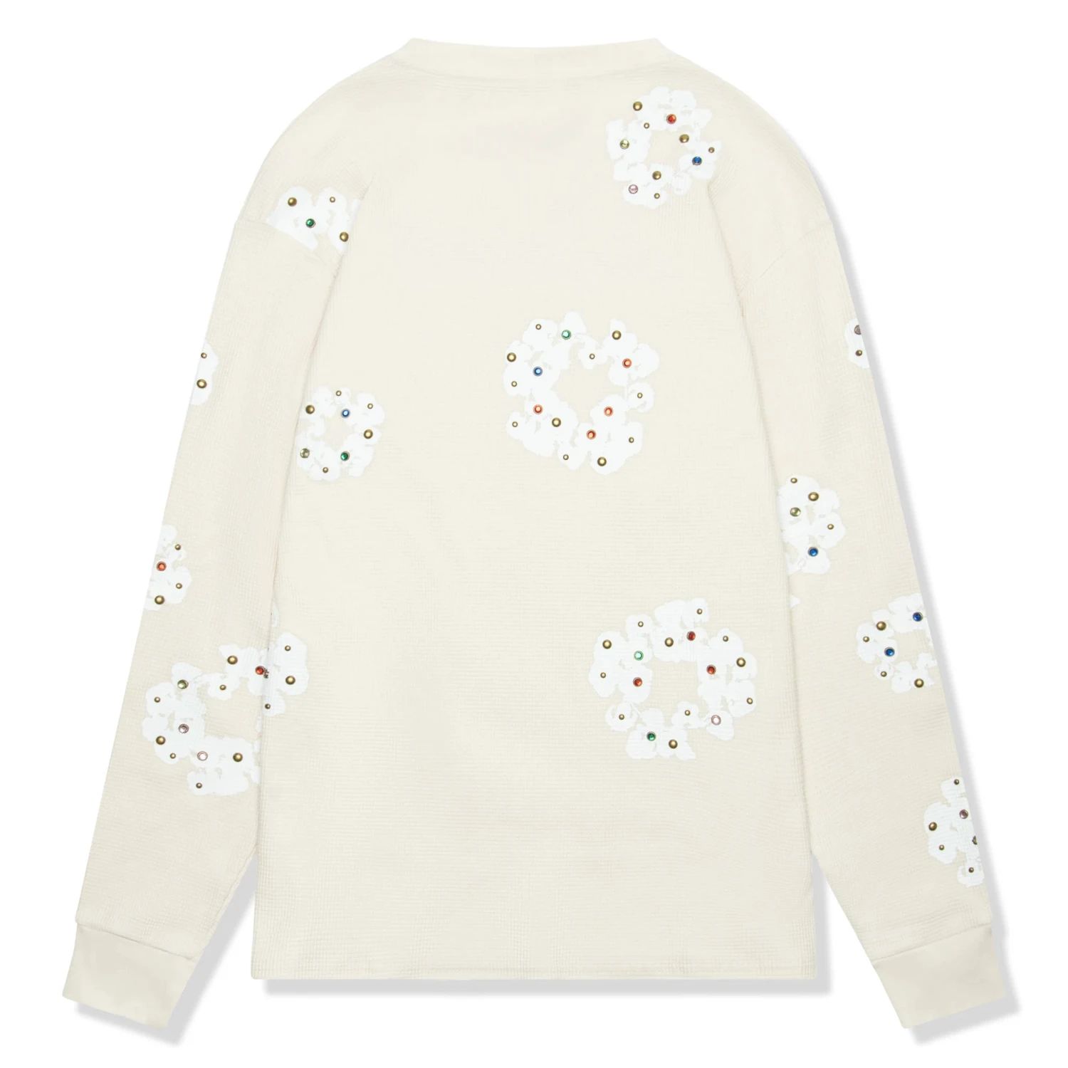 Denim Tears Rhinestone The Cotton Wreath Long-Sleeve Thermal Oatmeal T Shirt 2 Denim Tears Rhinestone The Cotton Wreath Long-Sleeve Thermal Oatmeal T Shirt - Image 2
